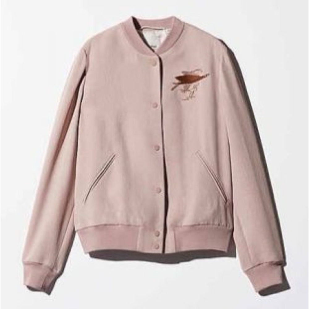 Wilfred Poussin Bomber Pink Bird Motif M